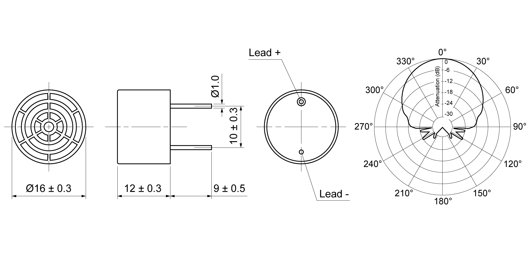 UO16-TR40PBP Mechanical Drawing